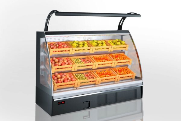 Полувертикальная холодильная горка Louisiana eco ASV 105 VF O A для овощей и фруктов со встроенным компрессором Hitline 