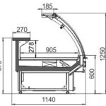 Витрина Sphere MG 115 deli PS/self M Hitline