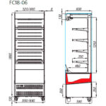Пристенная холодильная горка Carboma FC18-06 VM 0,7-2 0430