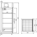 Холодильный шкаф со средним уровнем влажности Carboma M700GN-1-G-MHC 0430