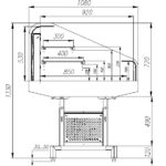 Витрина холодильная Carboma PF11-13 VM 1,25-2 (модуль средний) (9006)