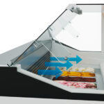 Витрина для мороженого Carboma IC72 SL 1,3-1 (брендирование фронтальной панели)