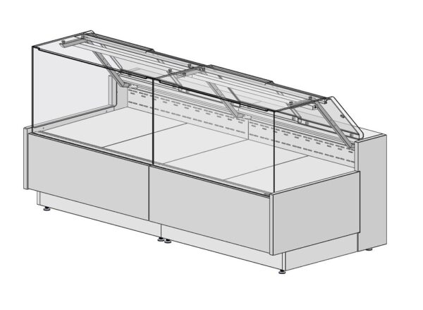 Витрина гастрономическая нейтральная закрытая RGV15NA Vista 2500x1165x1250мм