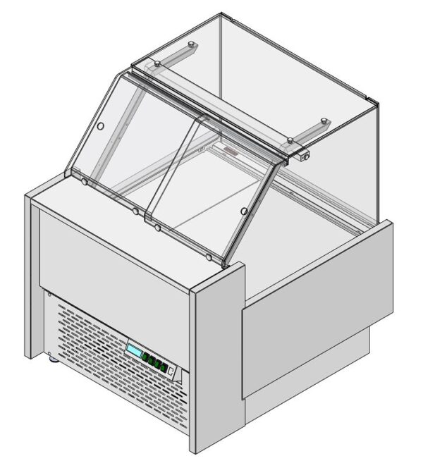 Витрина гастрономическая нейтральная закрытая Vista