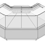 Витрина гастрономическая нейтральная угловая 90 закрытая RGV190NA Vista 2175x1210x1250мм